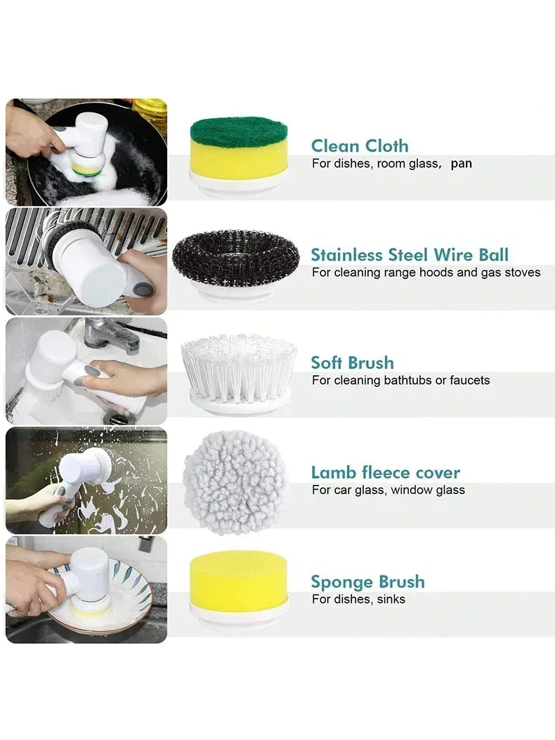 Electric Spin Scrubber — Cordless Power Cleaning Brush