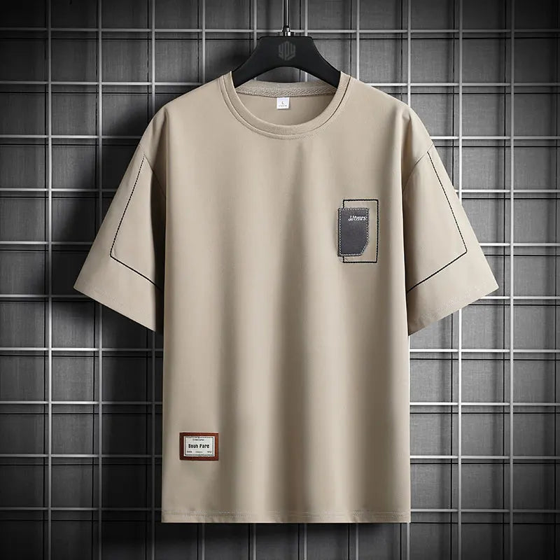 Hip Hop Mens Streetwear T-shirts Casual 2024 Summer Short Sleeves Black Green Tshirt Tees Fashion Oversize 4XL Clothes