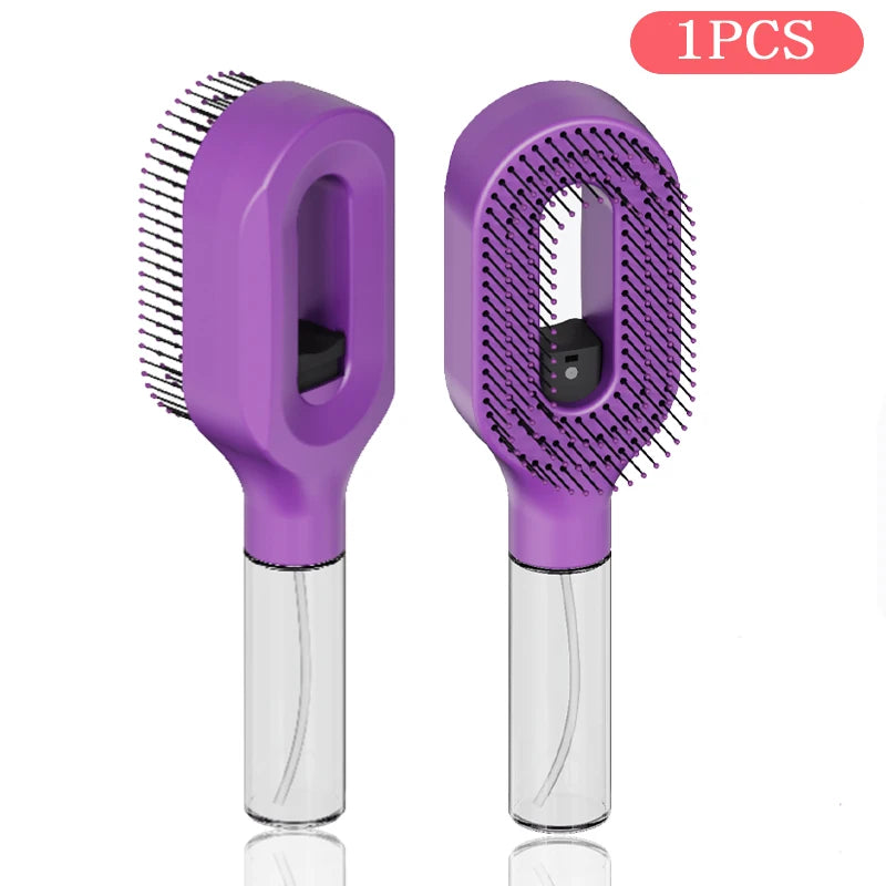 2-in-1 Spray Bottle Hair Comb – Detangling & Styling Mist Brush