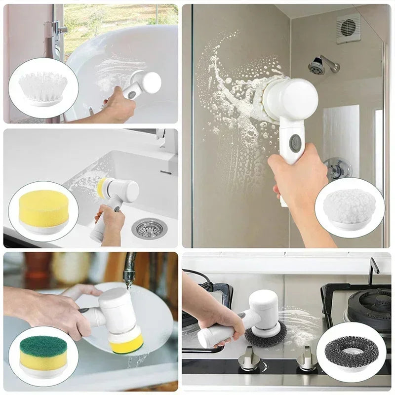 Electric Spin Scrubber — Cordless Power Cleaning Brush