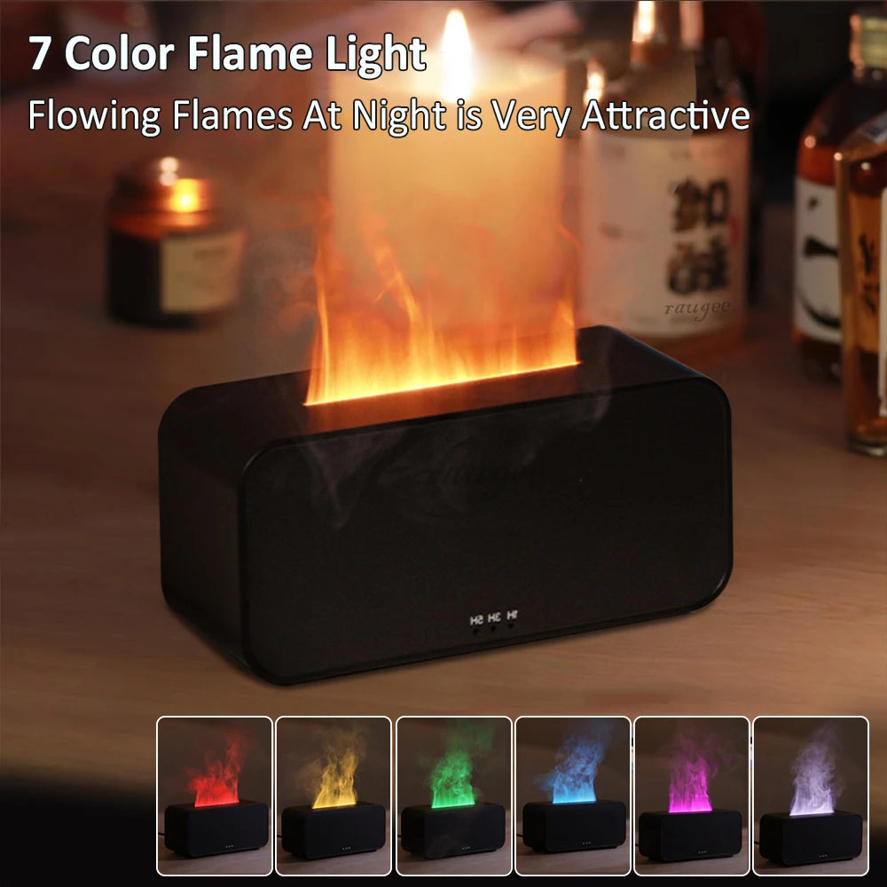 Mini Flame Aroma Diffuser & Humidifier with LED Light