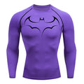 2026 Bat print men's tight fitting sports compression T-shirt men's fitness jogging short sleeved casual top