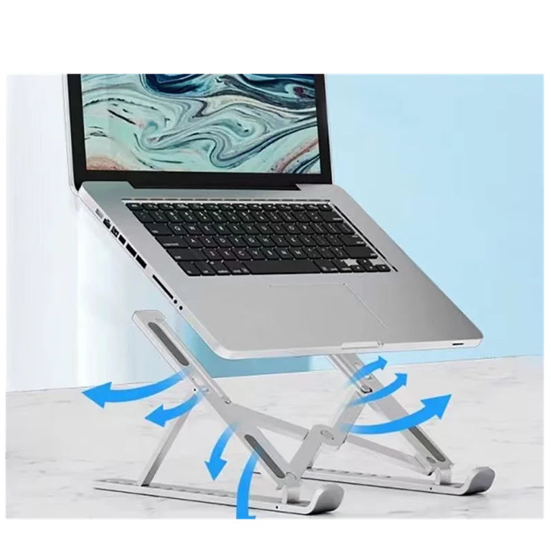 Adjustable Foldable Laptop Stand - Portable Desktop Riser for MacBook, iPad & Tablet