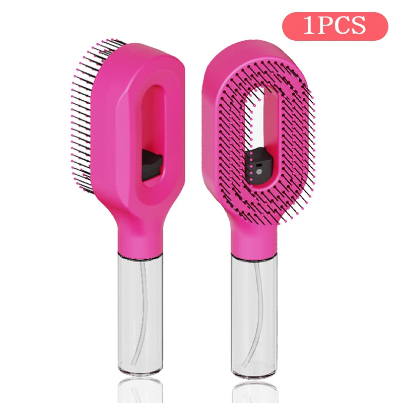 2-in-1 Spray Bottle Hair Comb – Detangling & Styling Mist Brush