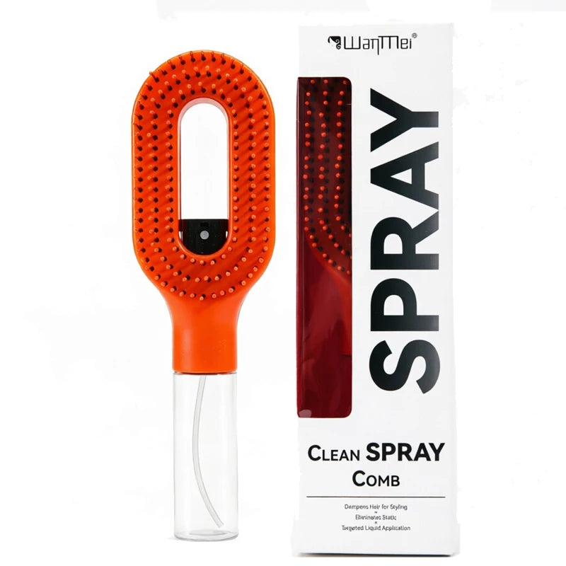 2-in-1 Spray Bottle Hair Comb – Detangling & Styling Mist Brush