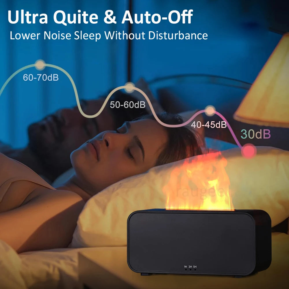Mini Flame Aroma Diffuser & Humidifier with LED Light